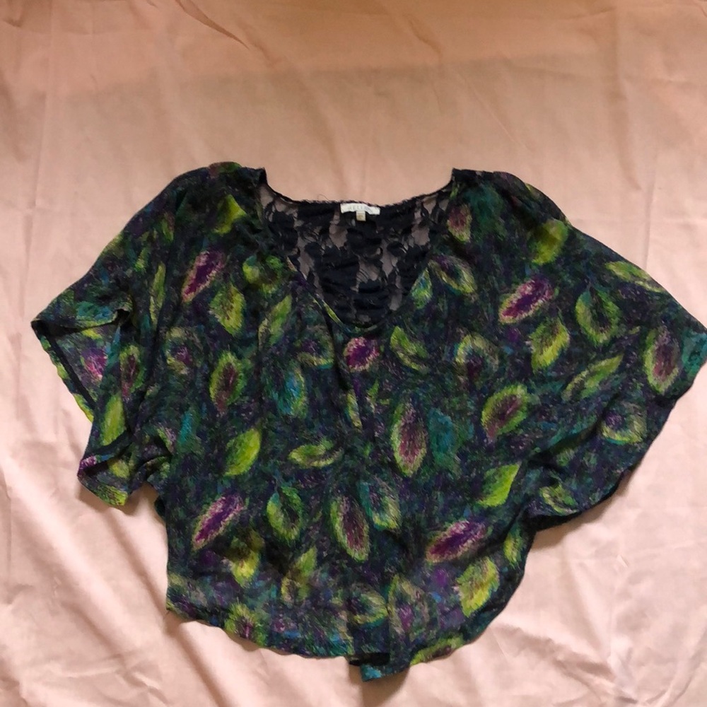 Peacock Colored Light Top